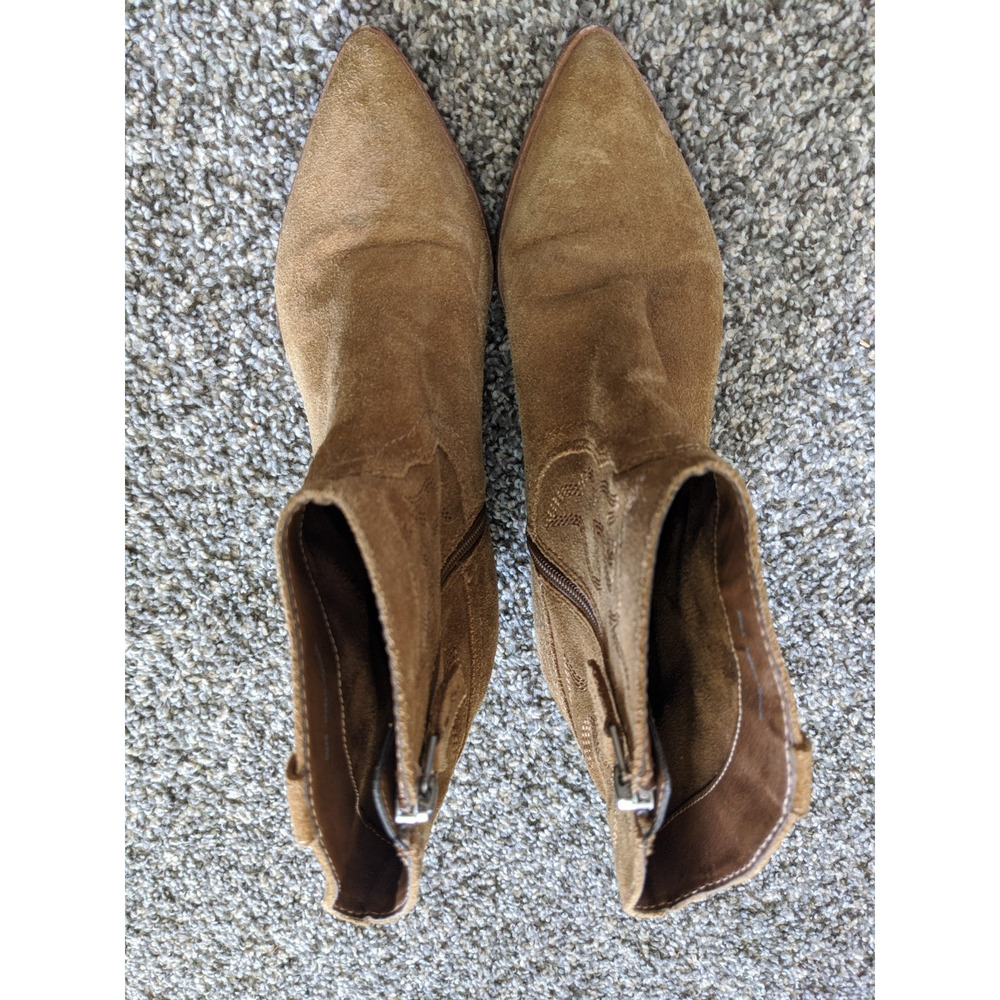 Dolce Vita Anthropologie Solow Suede Heel Ankle Boot womens Size 9 Brown